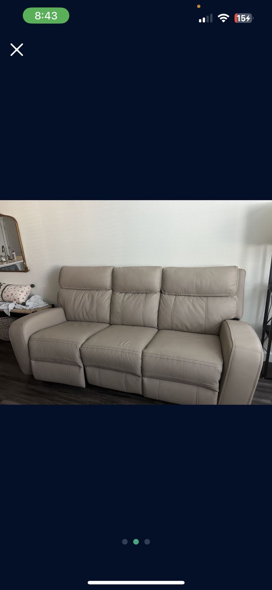 Recliner Couches And Love Seat 