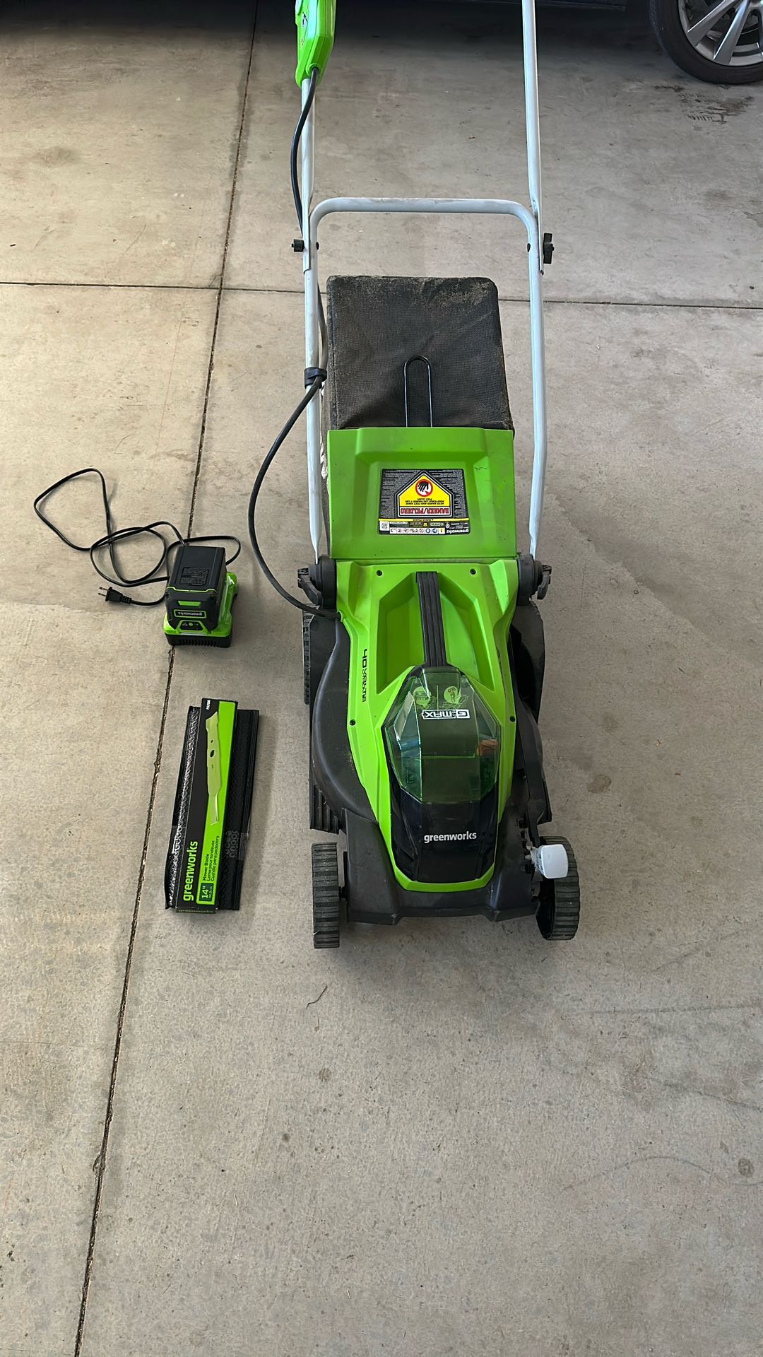 Greenworks 40v 14’ Electric Lawn Mower $60
