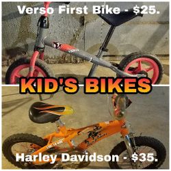 Kid's Bicycles - Harley Davidson - Verso First Bike
