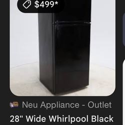 Whirlpool black top-freezer