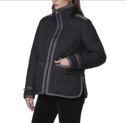 Andrew Marc Black Quilted Jacket Size Small