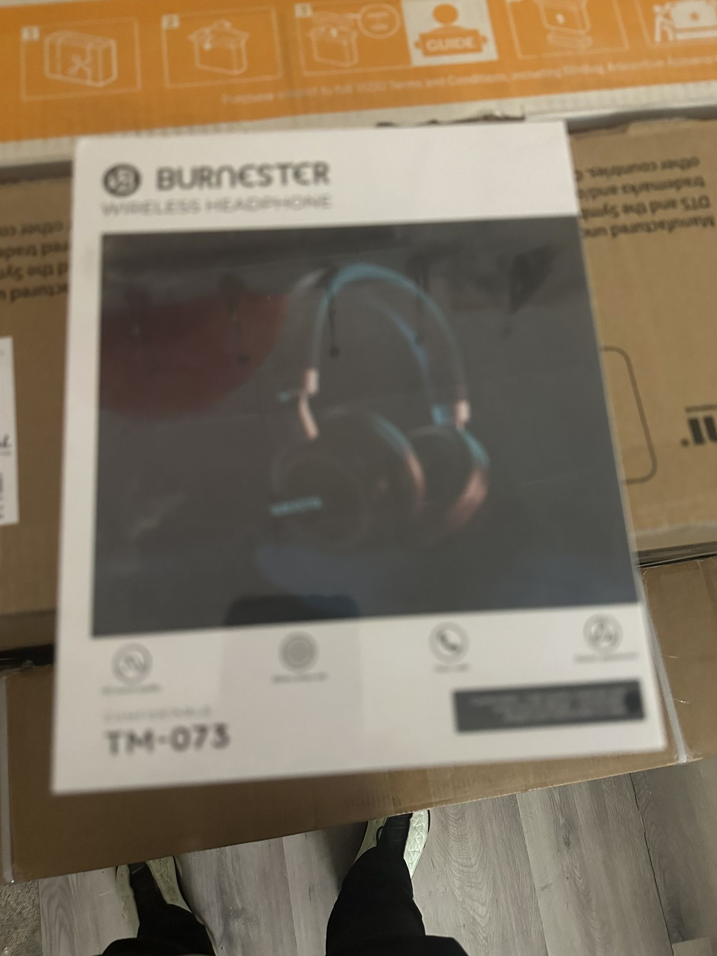 Burnester Wireless Headphones EarMuff Headset TM-073 Bluetooth