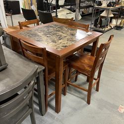 Counter Heigh Dining Table And Chairs (in Store) 