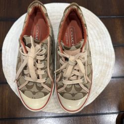 Coach Shoes Womens 7 M  Barrett Low Top Lace Up Sneakers Cap Toe Sneakers