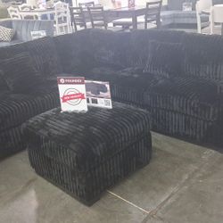 4pcs Sectional Sofa W/ottoman