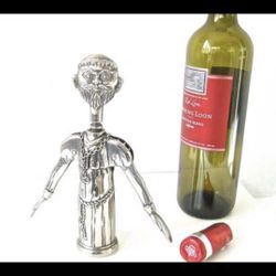 Vintage Monk Wine Bottle Opening