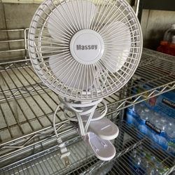 White Massey Clip On Fan 