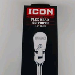 Icon R3LFG Flexhead 90 Tooth Long Reach Ratchet! Lifetime Warranty!