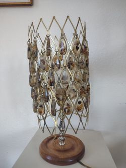 Vintage agate resin lamp