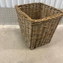 Laundry basket, handwoven.. 17” x15 “ square.  $30