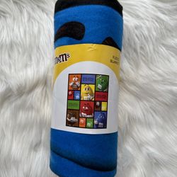 M&Ms World Fleece Blanket 50" x 60" Polyester Fleece NEW M and Ms