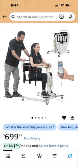 Electric lift transfer chair