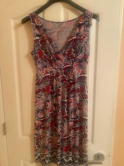 St. John’s Bay Sleeveless Faux-Wrap Dress - Size Medium