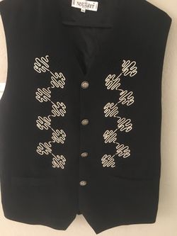 Vest men black size large can fit x large, made in France , Nogaret