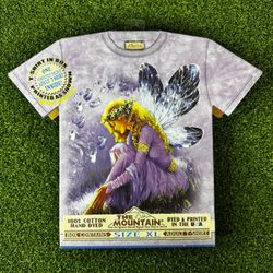 Vintage The Mountain Shirt XL Purple Fairy Angel Tie Dye Graphic 90s NEW RARE