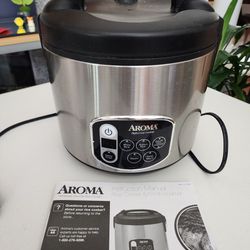 Aroma 8-Cup Stainless Steel Digital Rice Cooker