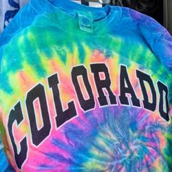 Adult Size Tie-dye Colorado Long sleeve Shirt 