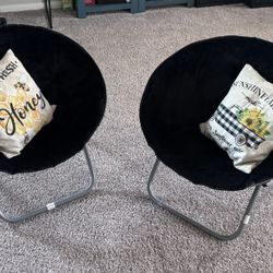 TWO black CHAIRS 