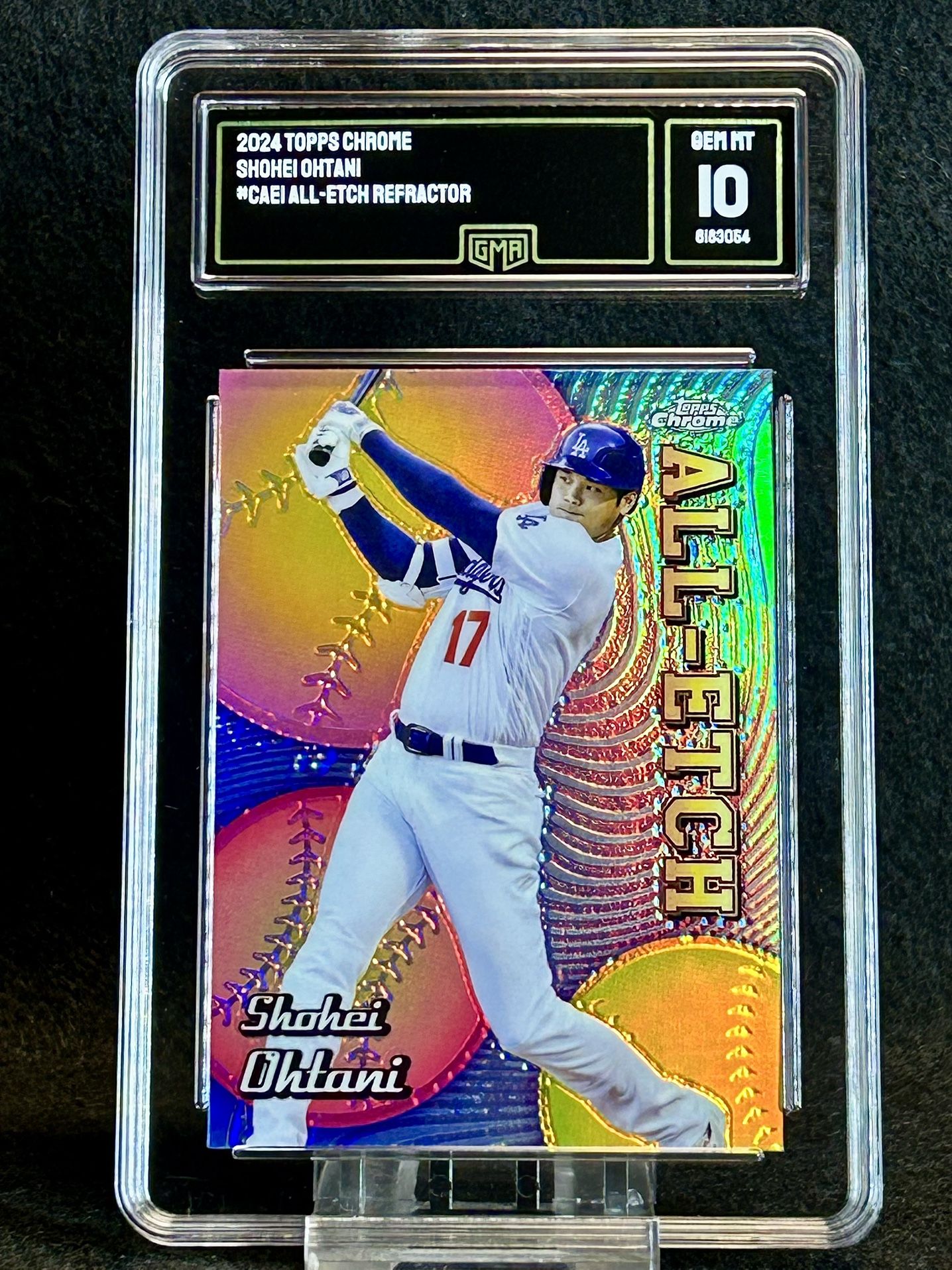 2024 Topps Chrome 💥 Shohei Ohtani 💥 All-Etch Refractor GMA 10 💎 Mint - Los Angeles Dodgers
