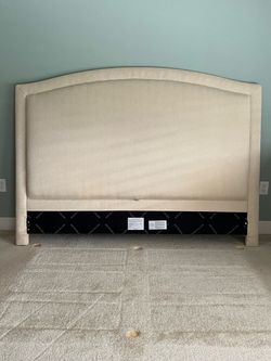 Ethan Allen King Upholstered Headboard – Neutral Cream / Ivory – $299 OBO
