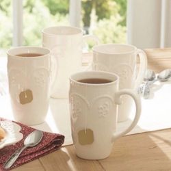 Princess House Marbella Latte Mugs — Set Of 4
