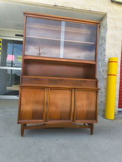 Mcm mid century hutch antique
