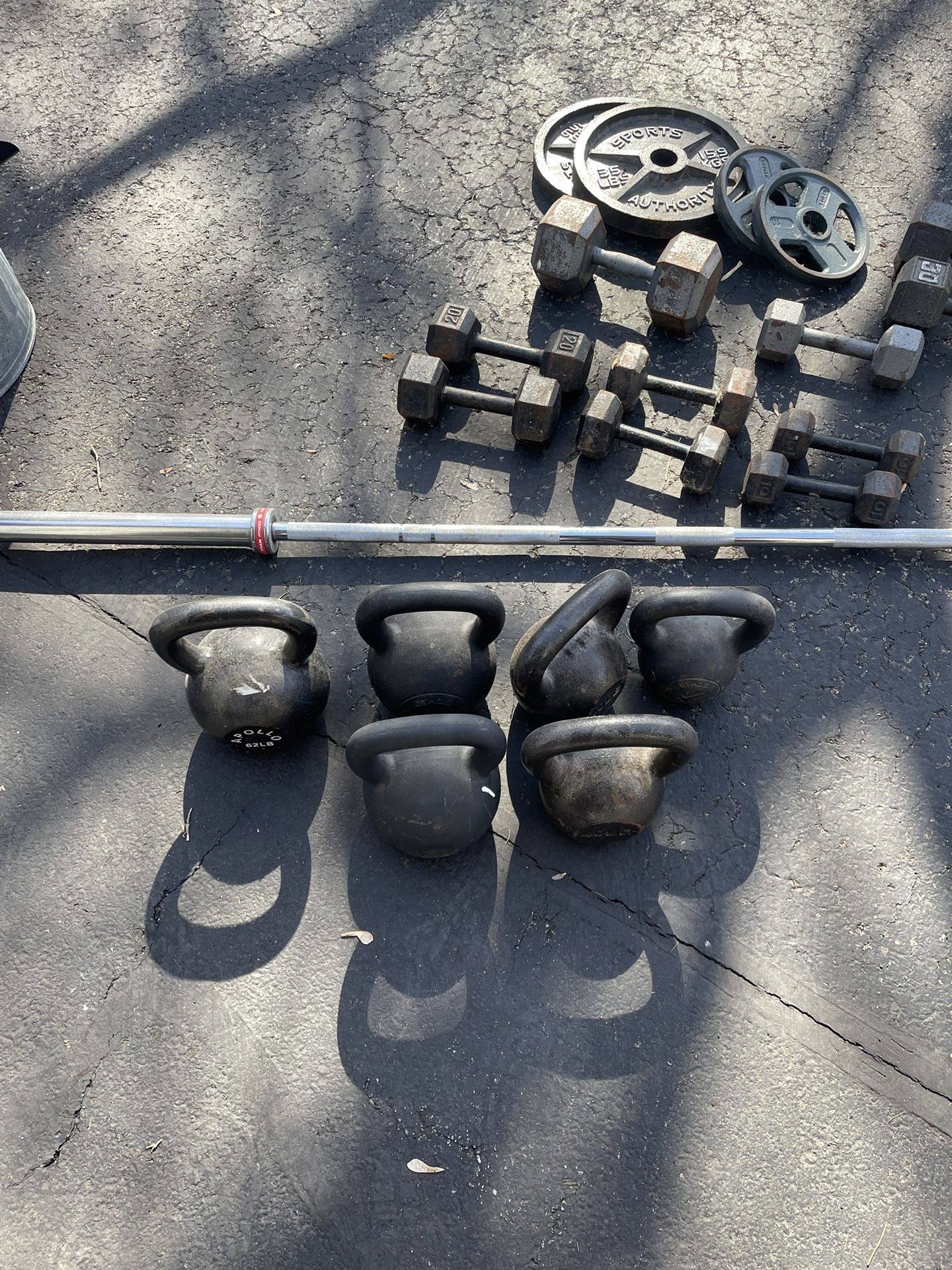 Weights & Olympic Lift Bar 