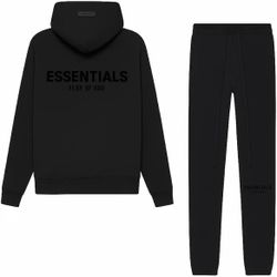 FEAR OF GOD ESSENTIALS STRETCH LIMO/ BLACK MATCHING HOODIE & SWEATS 