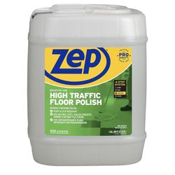 Zep High Traffic Floor Polish - 5 Gal (1 Pail) ZUHTFF5G - Scuff and Slip Resistant Durable Floor Finishing Polish for Vinyl (VCT), Sealed Concrete, Ru
