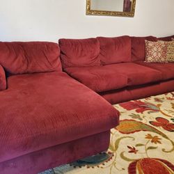 Red Sectional  Couch 