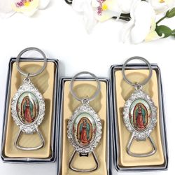 Lady Guadalupe Open Bottle Keychain