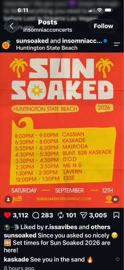 Sunsoaked GA ticket