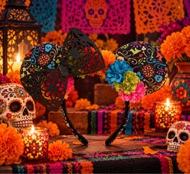 Disney Parks Coco Día de los Muertos Minnie Mouse Ears Headband – 2018