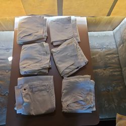 6 Pairs Of White "Chef" / Painter (In N Out) Pants 