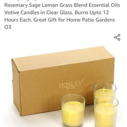 Candles - Votives & Pillar Citronella Sage Rosemary Lemon Grass