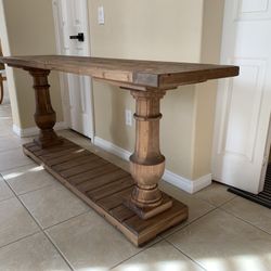 71” Uttermost Solid Wood Console Table