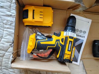 21 volt cordless drill with battery n bits