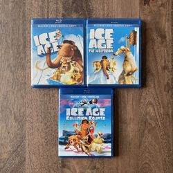 Ice Age, Ice Age Meltdown & Ice Age Collision Course Kid’s Blu-Ray & DVD Movies