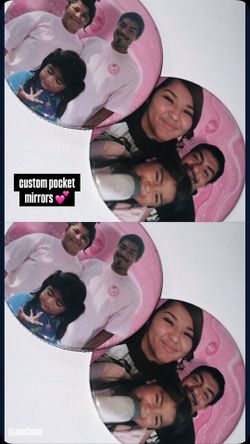 Custom Mirrors Magnets Buttons 