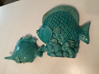 Ceramic Fish ,(set Of 2)
