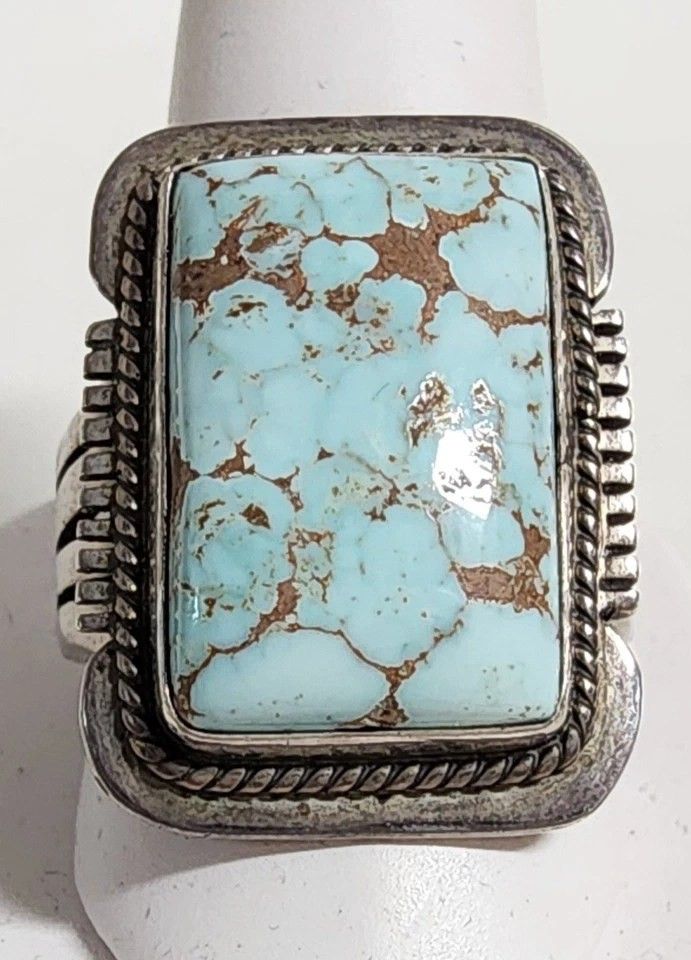 925 Sterling Silver "Sacred Buffalo" Turquoise Ring by John Nelson