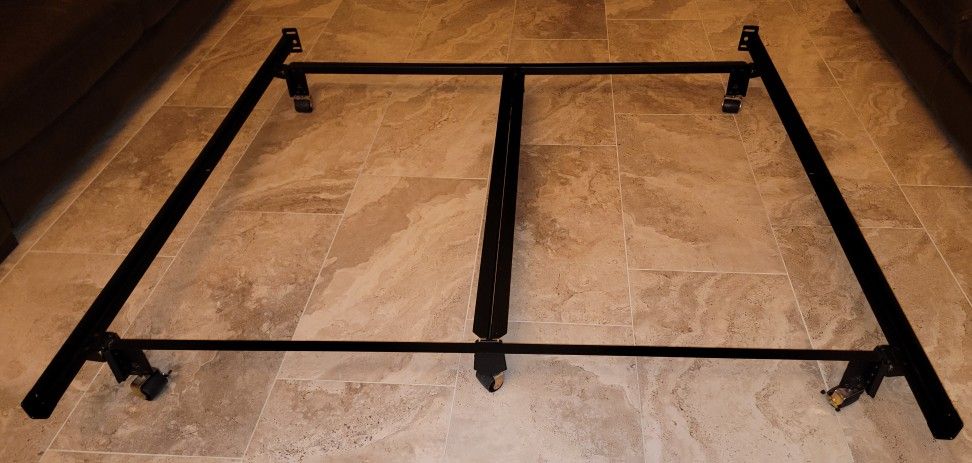King Bed Frame with Casters