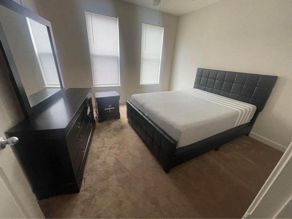 Black King And Queen Size Bed Frame. Mattress