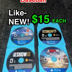⚾ MLB The Show PS4 Games – Like New – $15 Each (16, 17, 18 + RBI 18)