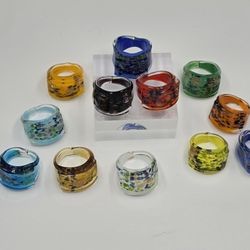 Modern Glass Rings