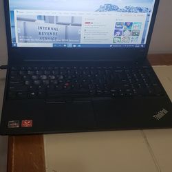 Lenovo ThinkPad E585 AMD Ryzen 3  2200u 2.50 GHz  Webcam  256 SSD 8Gig Ram 