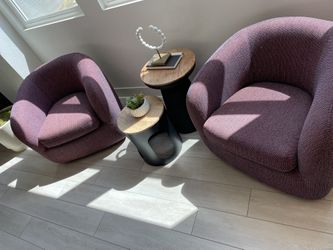 2 Set Of Cozy Sofa Chair Turnable