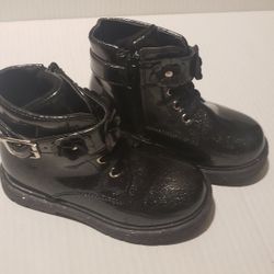 Tahari Toddler Girl Black Combat Boots  