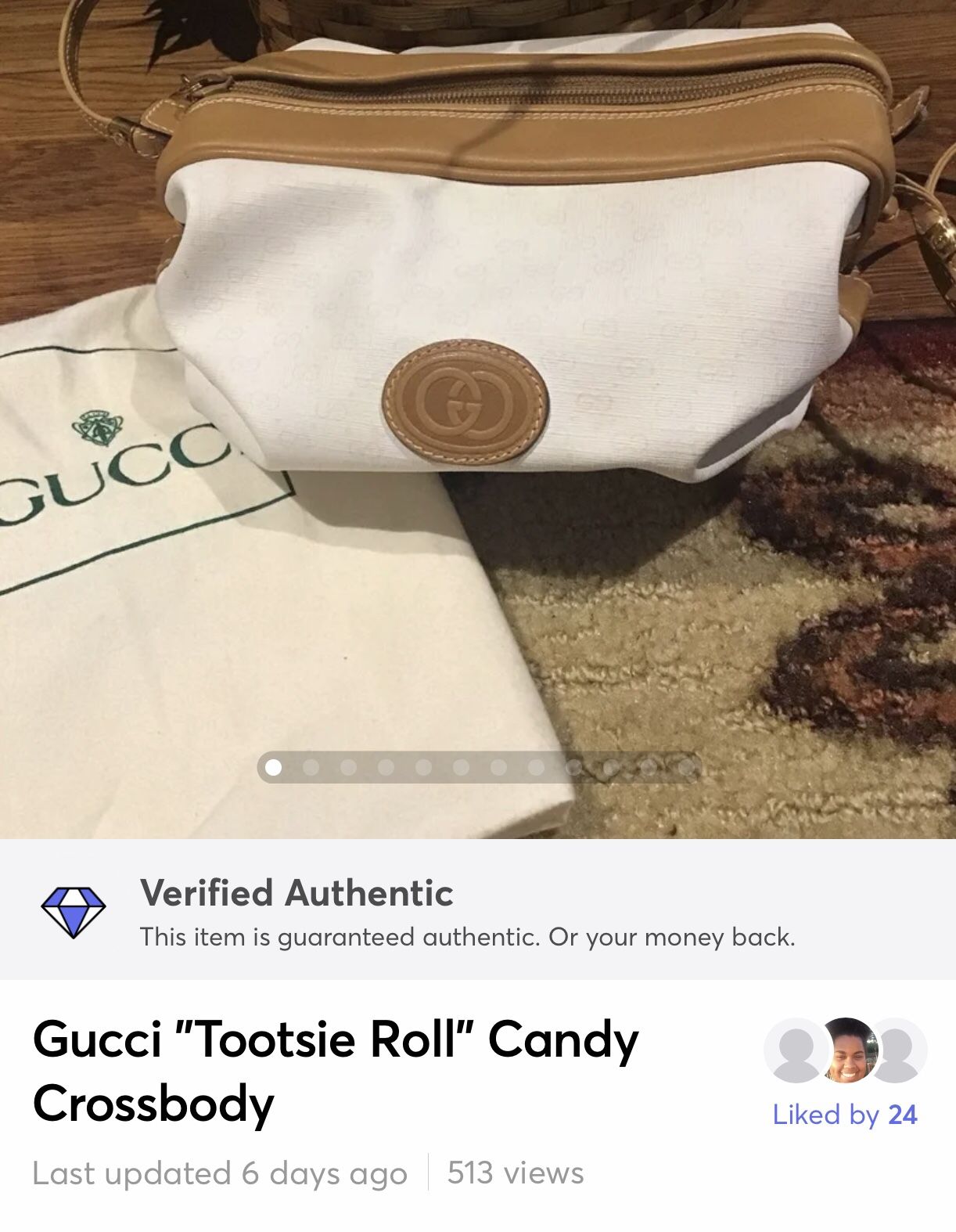 ModChic Shoppe - Amazing Gucci Vintage Tootsie Roll Bag 