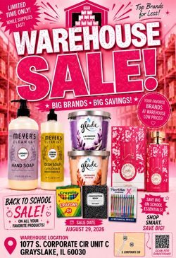 Warehouse sale